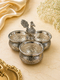 German Silver Kumkum Platter with Cups for Return Gifts