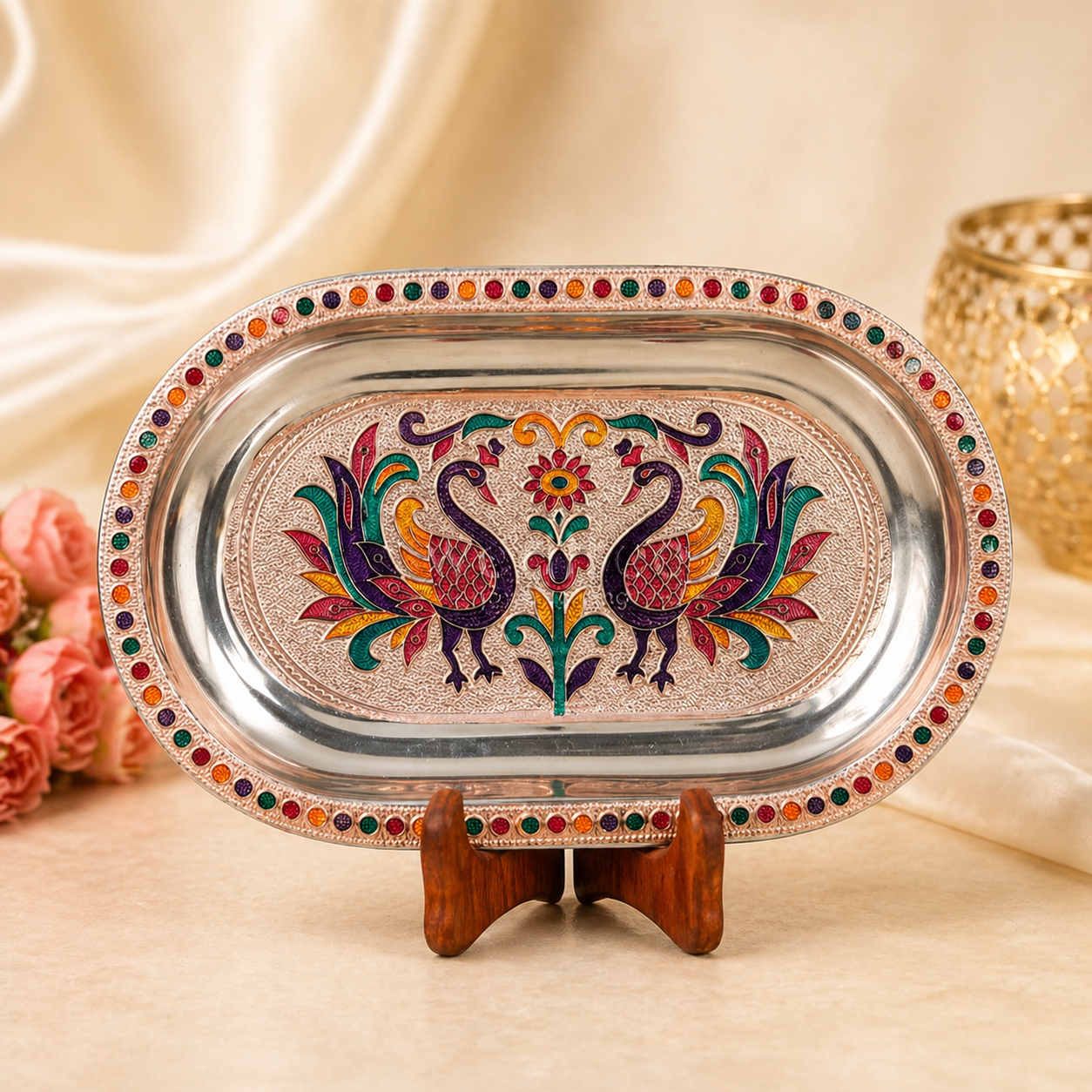 Meenakari Tray for Pooja & Festive Return Gifts For All Occasion