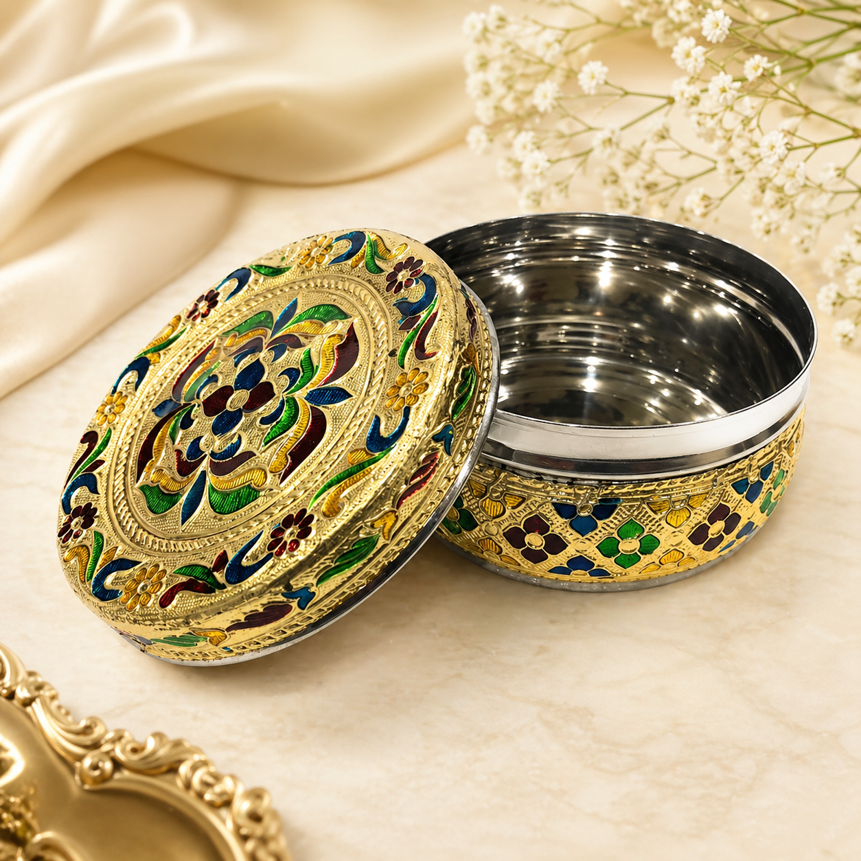 Meenakari Floral Box for Wedding Return Gifts & Gifting
