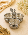 German Silver Panchwala 3 Cup Set for Pooja & Return Gifts
